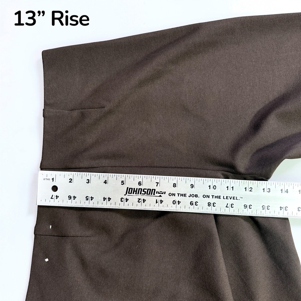 Chicos Brown Pull On Straight Leg Tummy Control Pants Size 1 US 8 High Rise - Picture 7 of 9